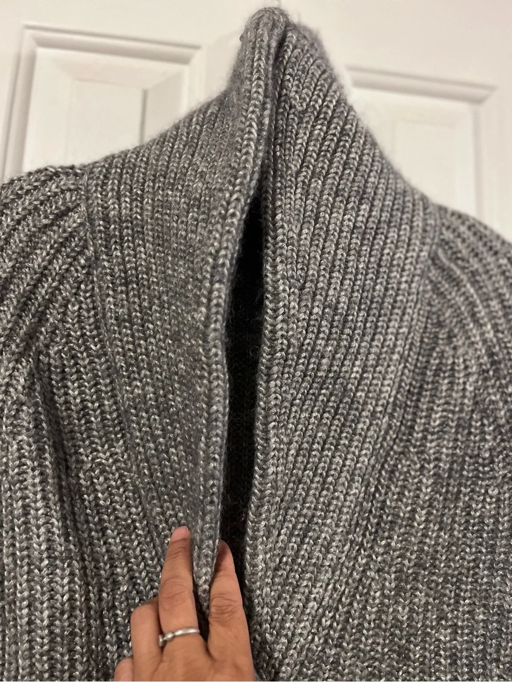 Banana Republic The Grandfather Shawl Collar Cardigan Ribbed Italian Wool UNISEX